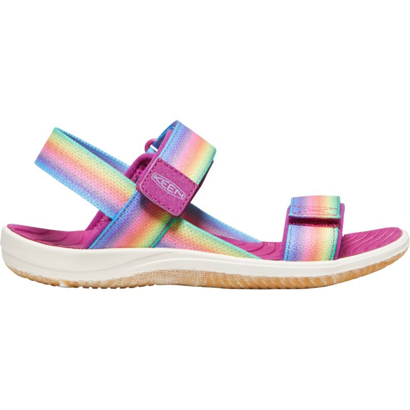 Keen Elle Backstrap Big Kid's Rainbow/Festival Fuchsia