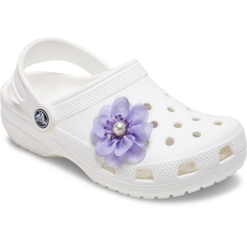 Crocs™ Jibbitz Blue Fabric Flower With Pearl 