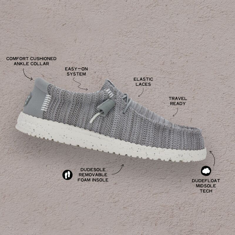 HEYDUDE Wally Stretch Sox Men 41898 Grey