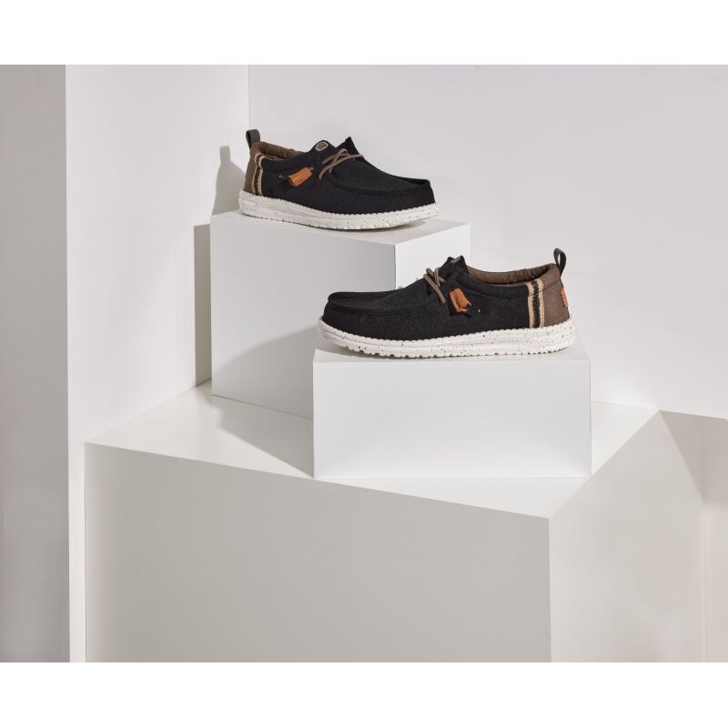 HEYDUDE Wally Summer Linen Men 43086 Black/Walnut