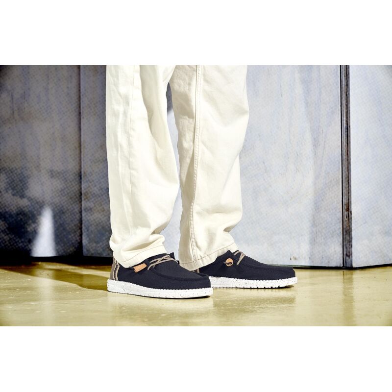 HEYDUDE Wally Summer Linen Men 43086 Black/Walnut