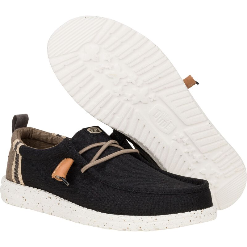 HEYDUDE Wally Summer Linen Men 43086 Black/Walnut