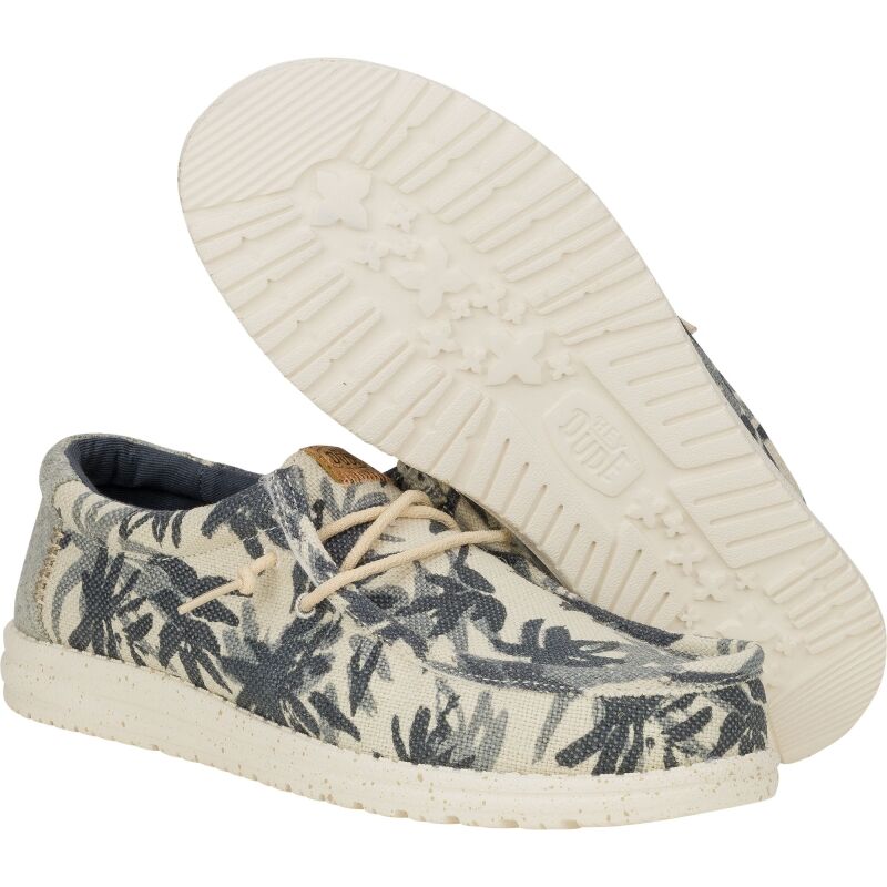 HEYDUDE Wally Palm Jute Men 43087 Egret/Cloud Blue