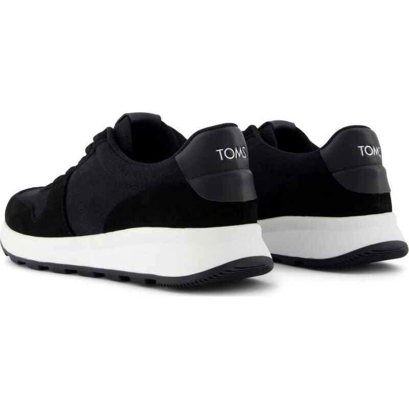 TOMS WATER REPELLANT SUEDE/VINTAGE TWILL MEN'S SNEAKER Black
