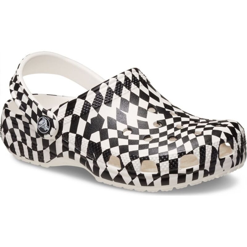 Crocs™ Classic Warped Checker Clog Kid's White/Black
