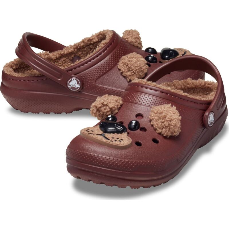 Crocs™ Classic Lined I Am Brown Bear Clog Kid's Dark Clay