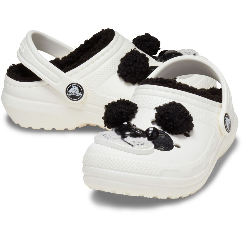 Crocs™ Classic Lined I Am Panda Bear Clog Kid's Chalk/Black
