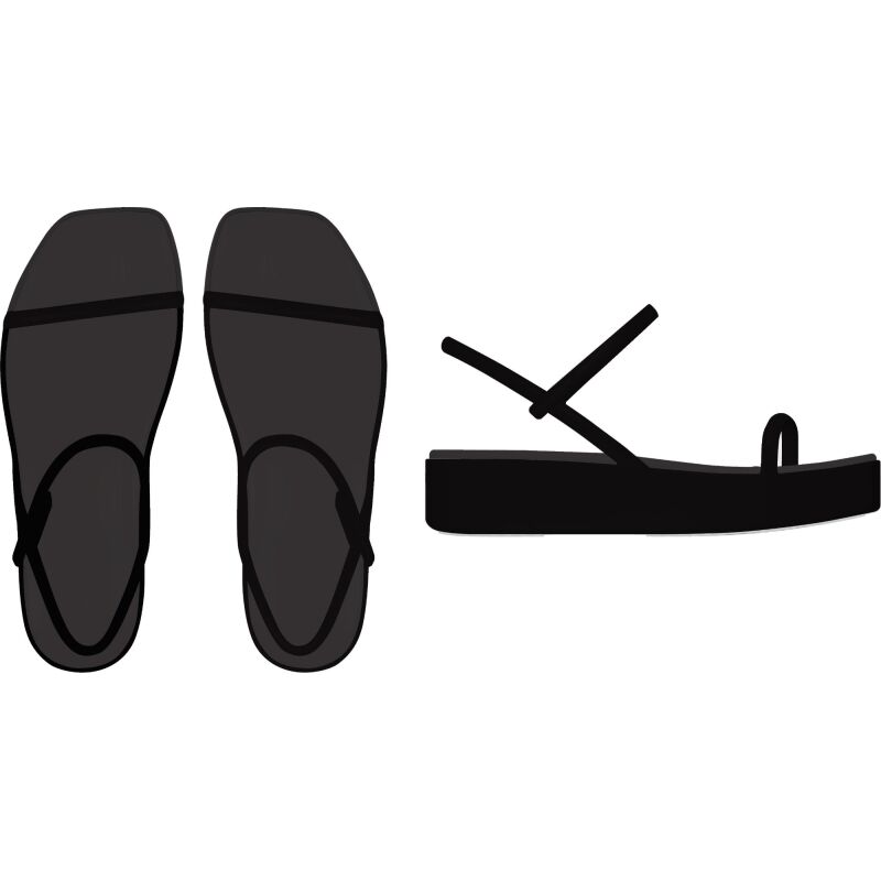 Crocs™ Miami Platform Y Strap Sandal Black