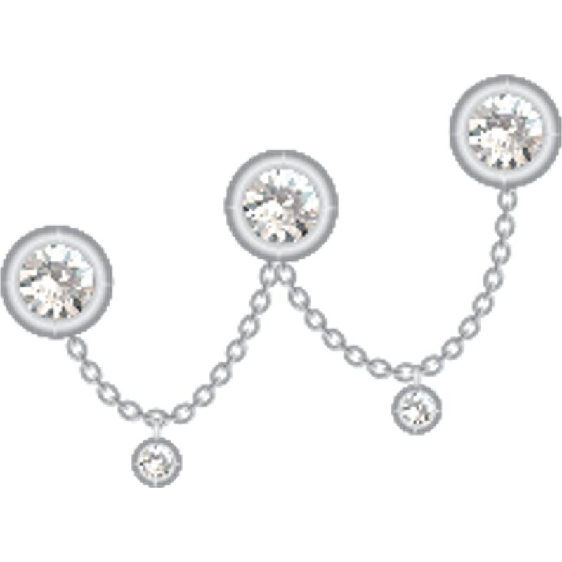 Crocs™ Crocs Jibbitz Silver Triple SMT Gem Chain 198445376801 