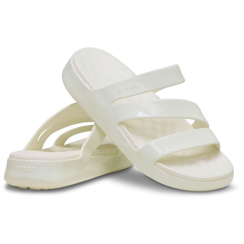 Crocs™ Getaway Patent Strappy Chalk