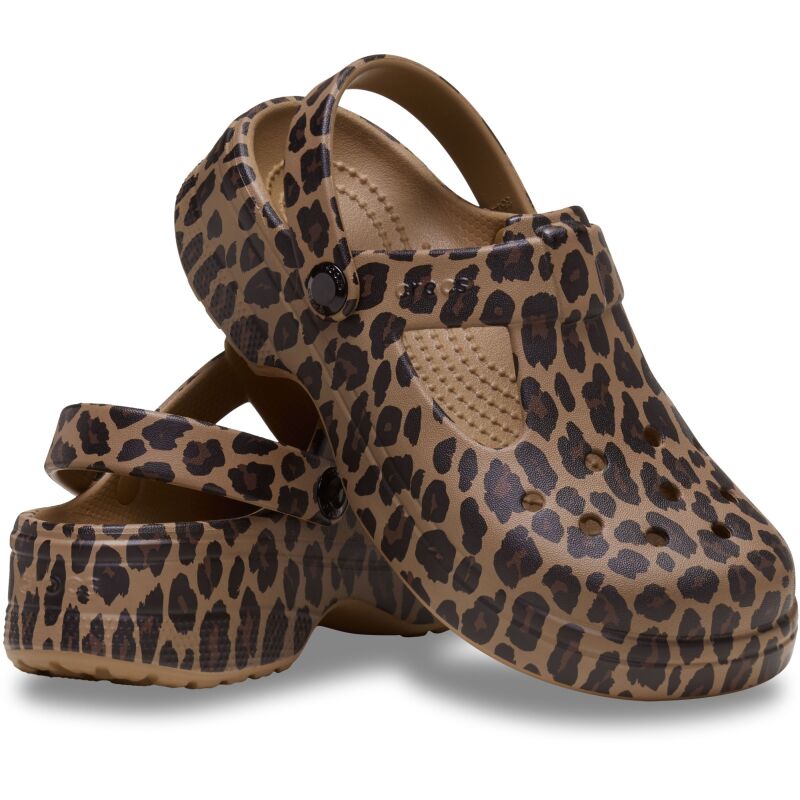 Crocs™ Classic Mary Jane Animal Clog Kid's Sepia/Leopard