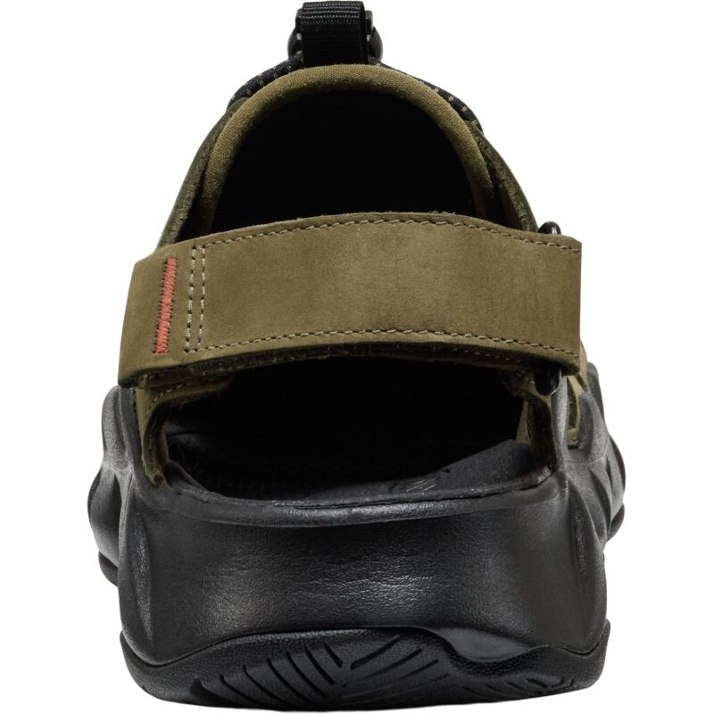 Keen Hyperport Fisherman Leather Sandal Men's Dark Olive/Black