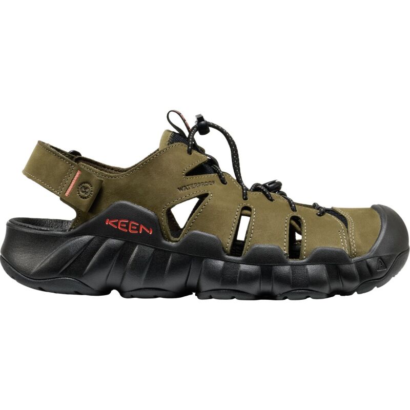 Keen Hyperport Fisherman Leather Sandal Men's Dark Olive/Black