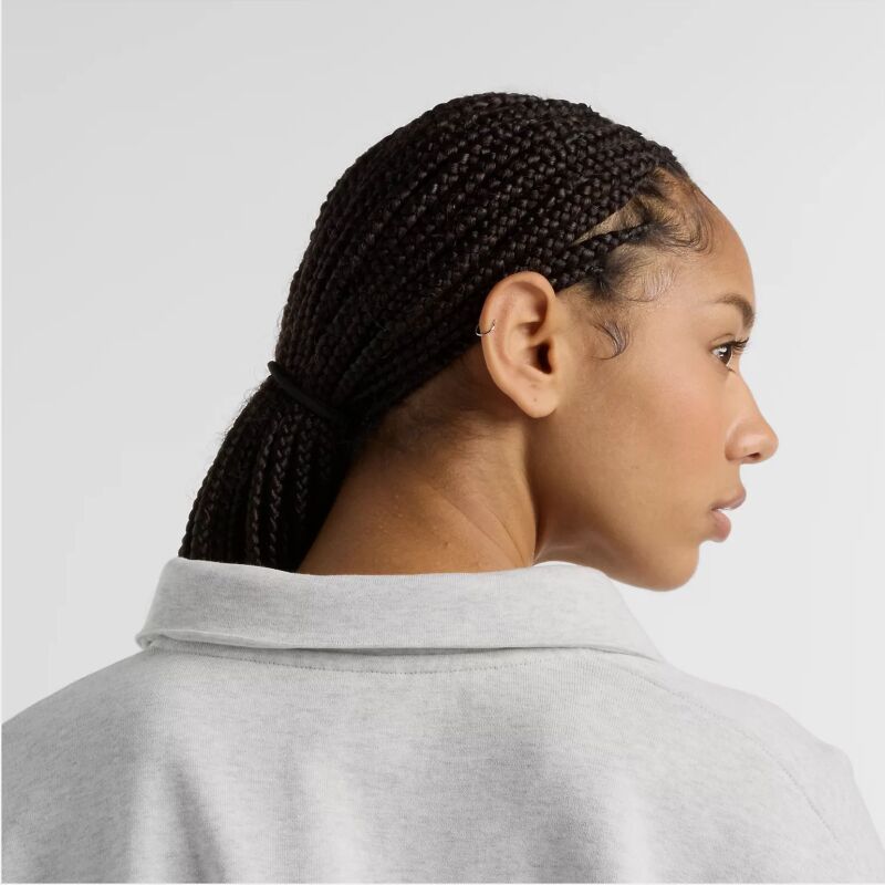 New Balance French Terry Polo Sweatshirt Ash Heather