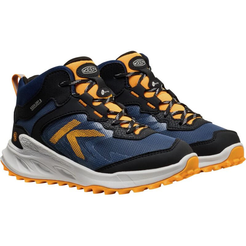 Keen Zionic Mid Wp Big Kid's Naval Academy/Bright Marigold