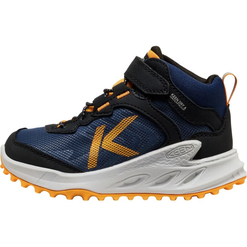 Keen Zionic Mid Wp Little Kid's Naval Academy/Bright Marigold
