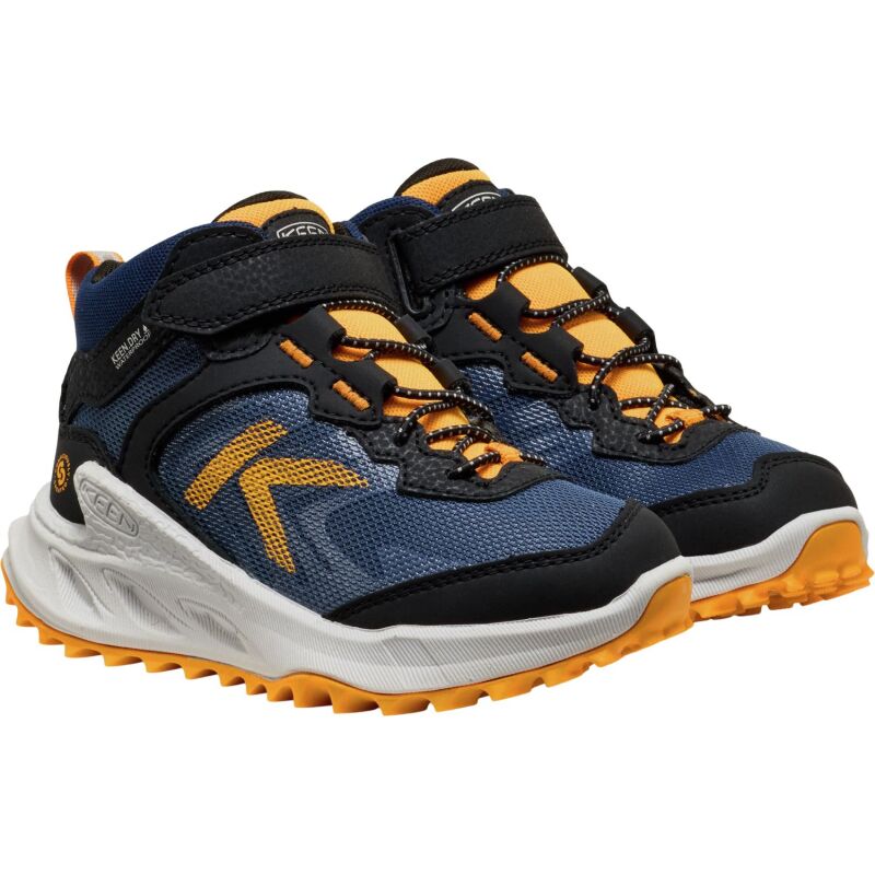 Keen Zionic Mid Wp Little Kid's Naval Academy/Bright Marigold
