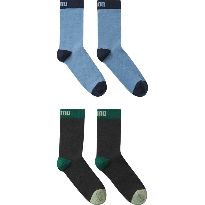 REIMA Two-Pack Merino Wool Blend socks Parit 5300309A Blue Ocean