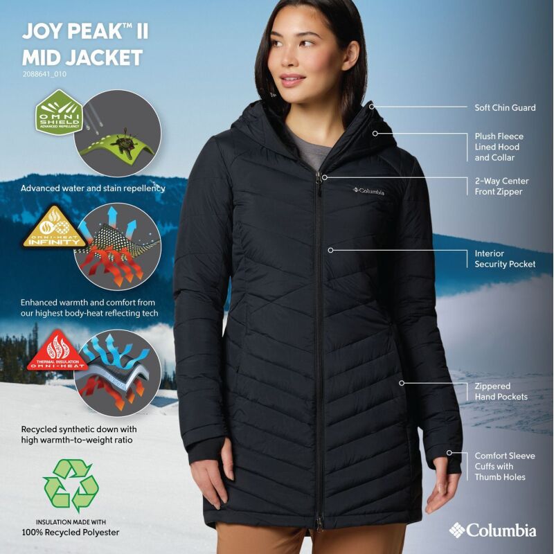 Columbia Joy Peak II Mid Jacket Black