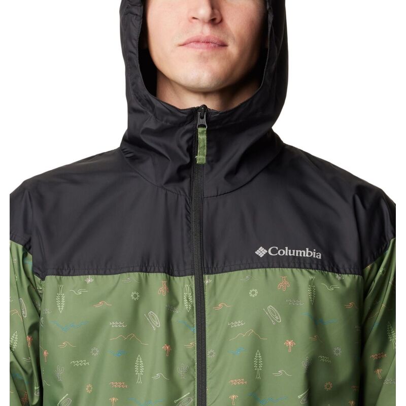 Columbia Flash Challenger Novelty Windbreaker Men's Canteen Explore