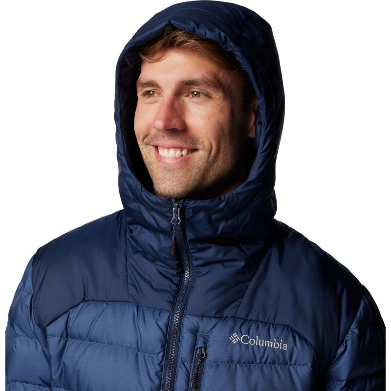 Columbia Autumn Park II Down Hooded Jacket Men's Dark Mountain/ Collegiate Navy