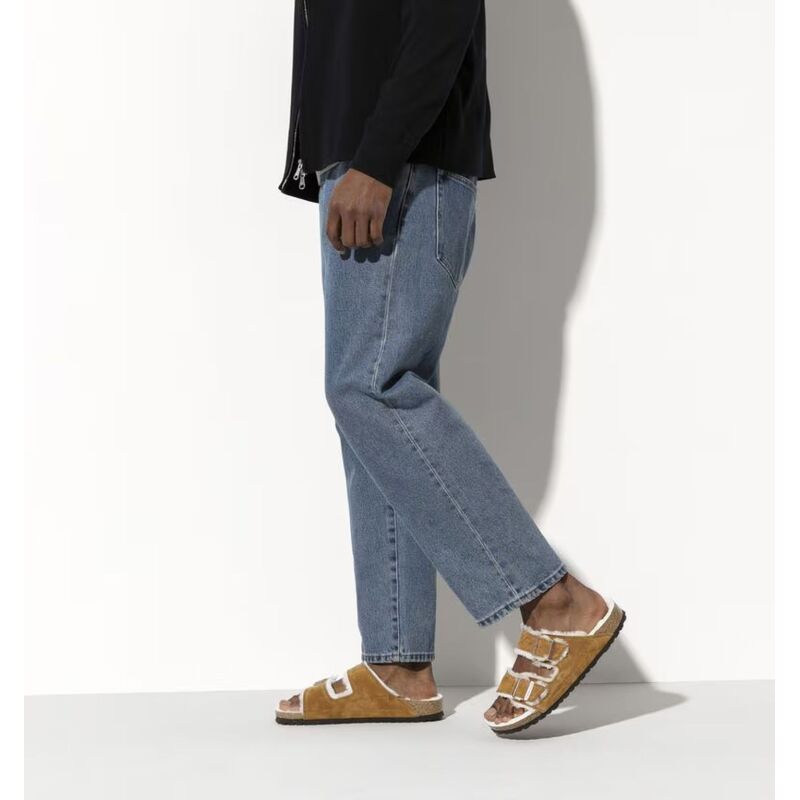 Birkenstock Arizona Shearling Suede Leather/Fur Mink