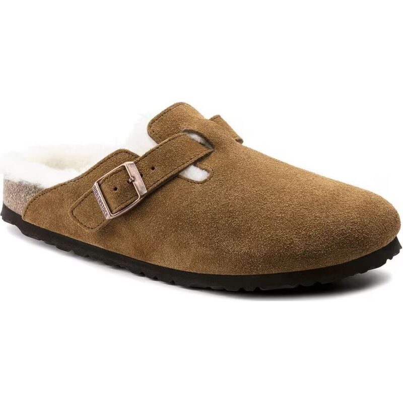 Birkenstock Boston Shearling Suede Leather/Fur Mink