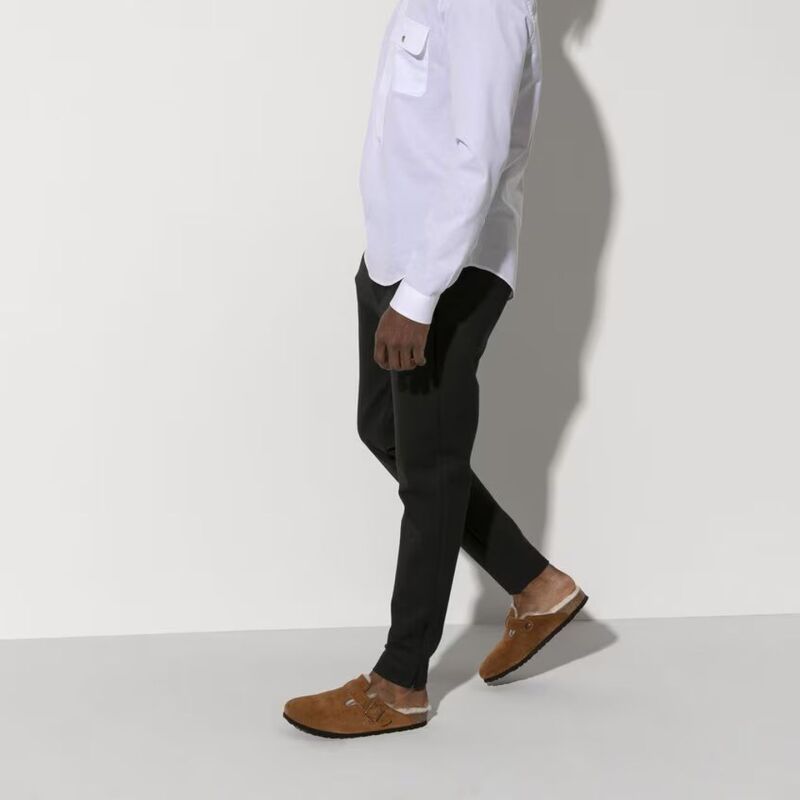 Birkenstock Boston Shearling Suede Leather/Fur Mink