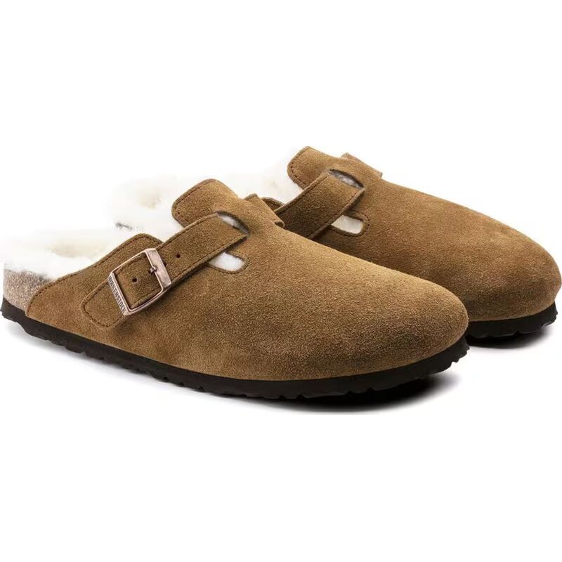 Birkenstock Boston Shearling Suede Leather/Fur Mink