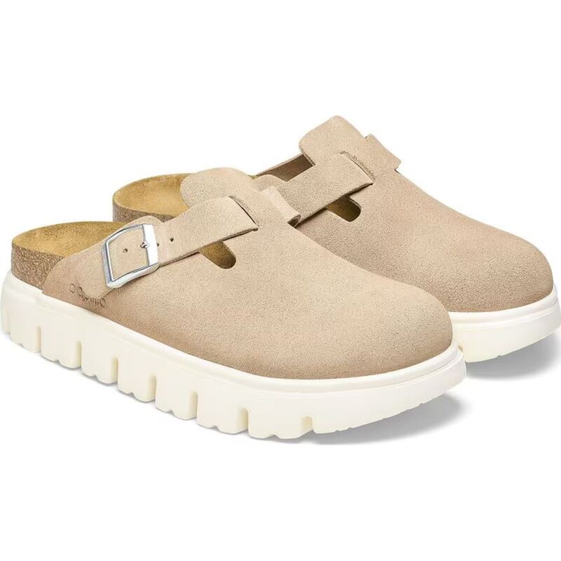 Birkenstock Boston Chunky Suede Leather Warm Sand