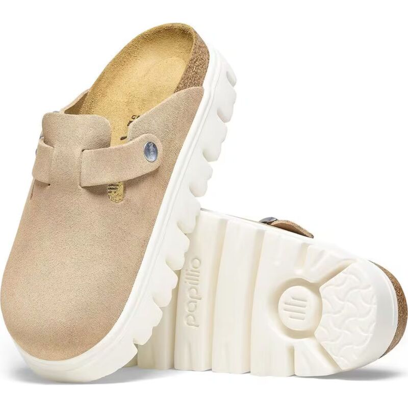 Birkenstock Boston Chunky Suede Leather Warm Sand