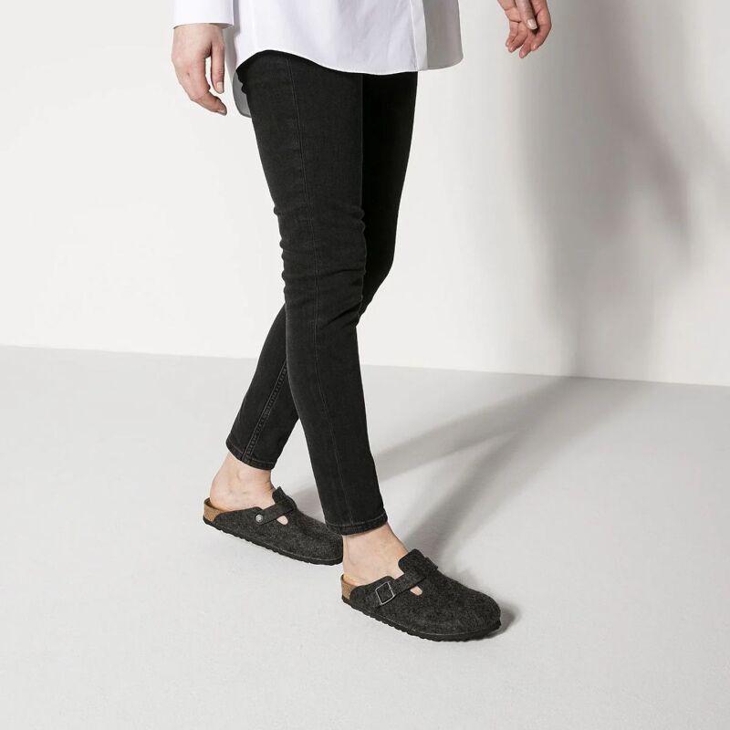 Birkenstock Boston Wool Anthracite