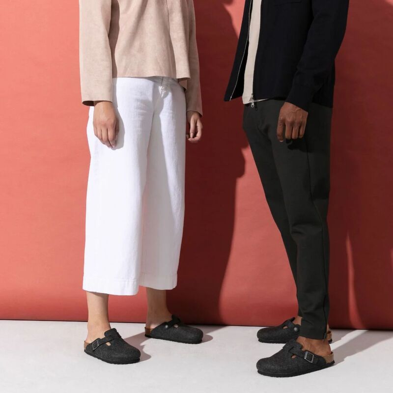 Birkenstock Boston Wool Anthracite