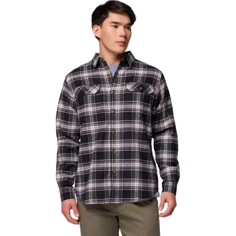 Columbia Flare Gun Stretch Flannel Men's Black Two Lane Tartan