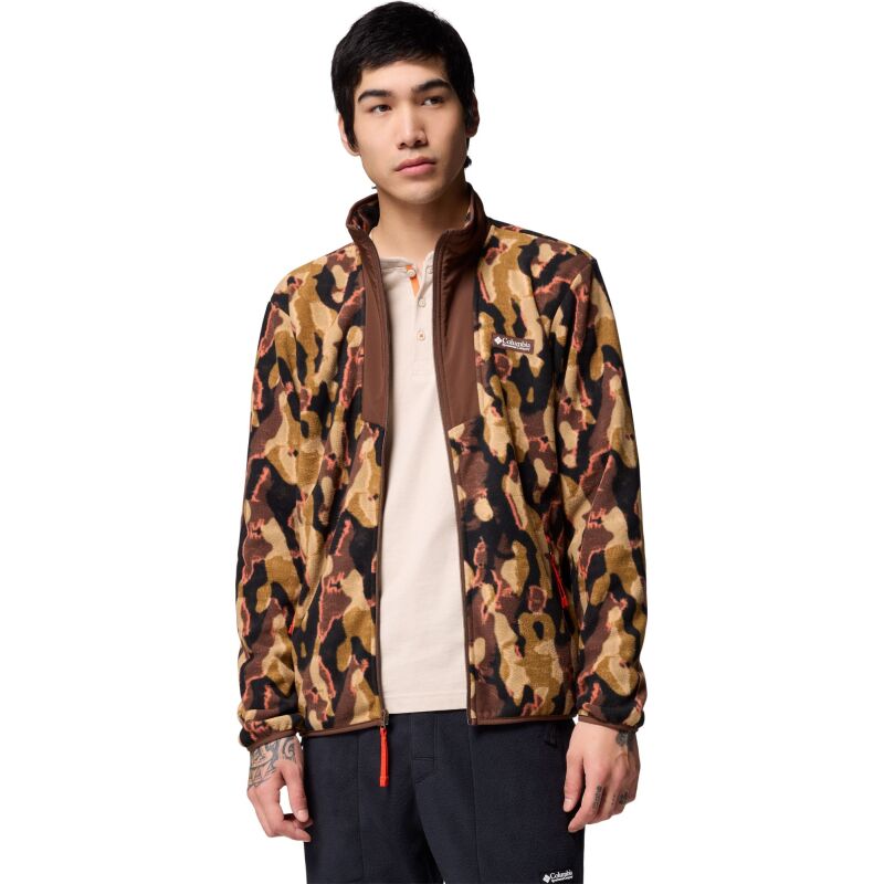 Columbia Sequoia Grove Printed Full Zip Men's Tobacco Treebark
