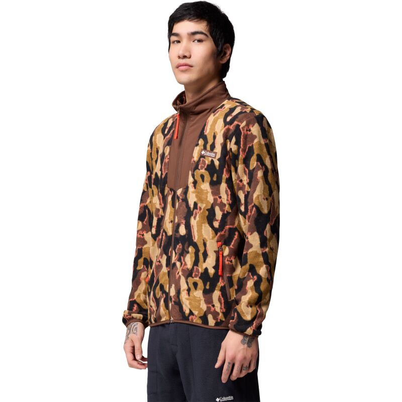 Columbia Sequoia Grove Printed Full Zip Men's Tobacco Treebark