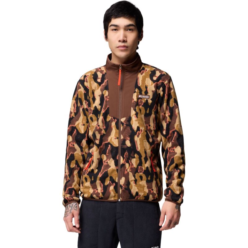 Columbia Sequoia Grove Printed Full Zip Men's Tobacco Treebark
