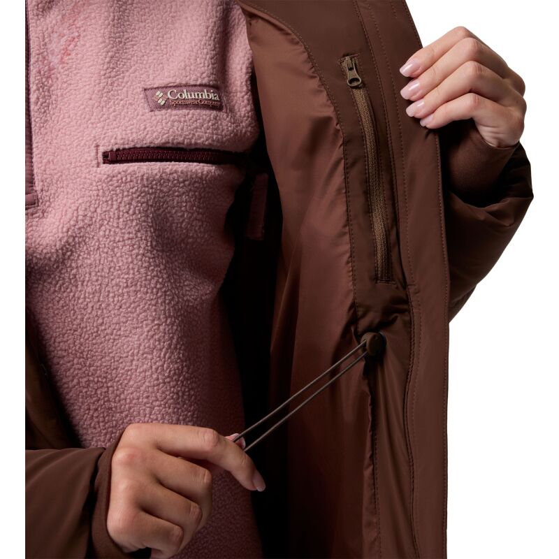 Columbia Amaze Puff Long Hooded Jacket Women's Tobacco