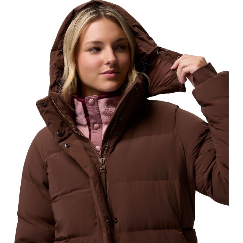 Columbia Amaze Puff Long Hooded Jacket Women's Tobacco