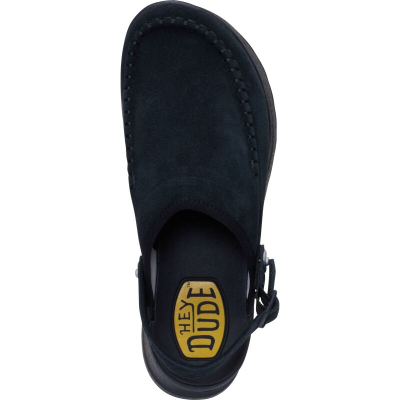 HEYDUDE Delray Clog Suede Women's Black