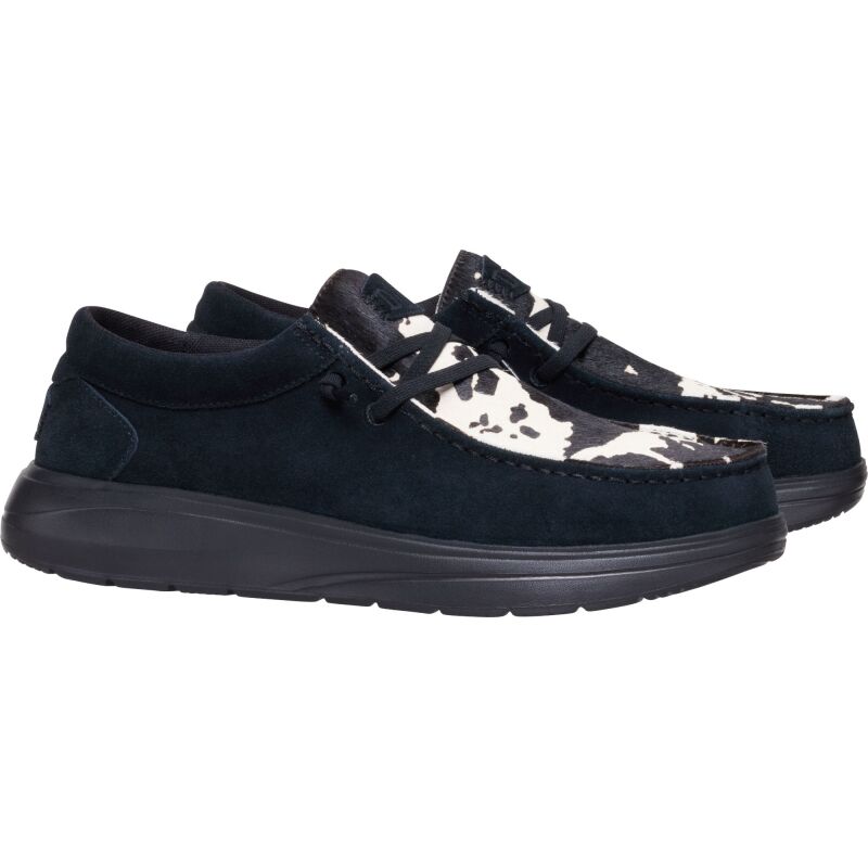HEYDUDE Wally COMF Cow Men's Black/Cow