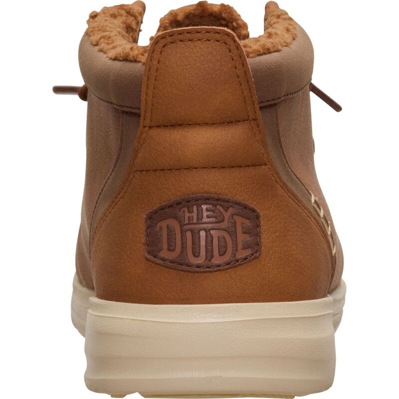 HEYDUDE Wally Mid GripR Cozy Men's Cognac/Tan