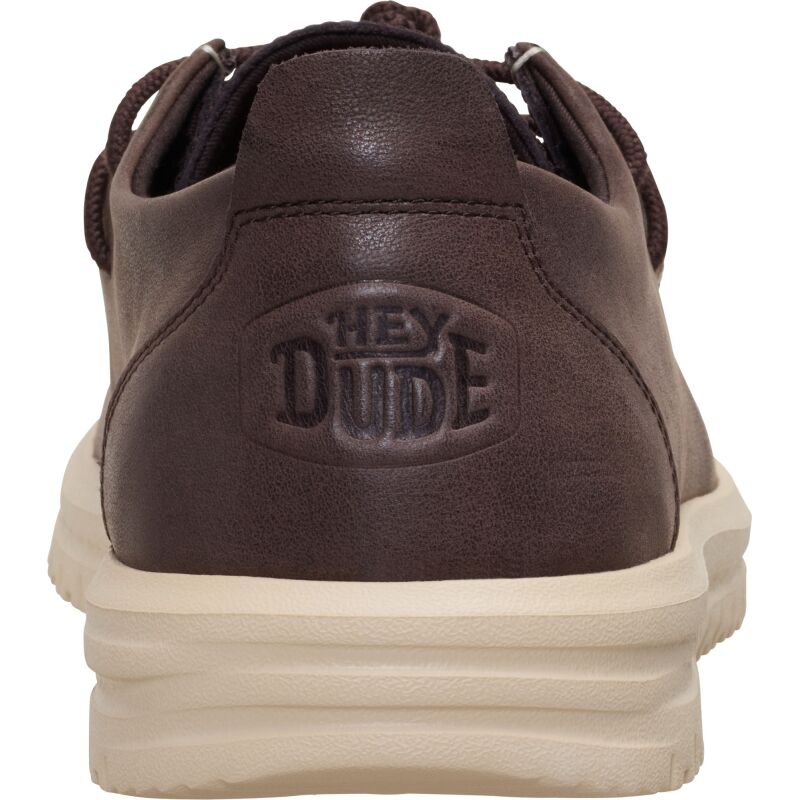 HEYDUDE Wally NXT Moc Leather Men's Mole Brown/Wood Ash