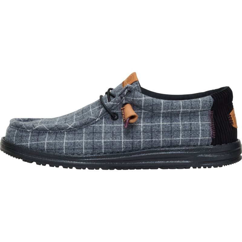 HEYDUDE Wally Plaid Corduroy Men's Black/Multi