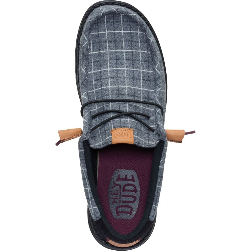 HEYDUDE Wally Plaid Corduroy Men's Black/Multi