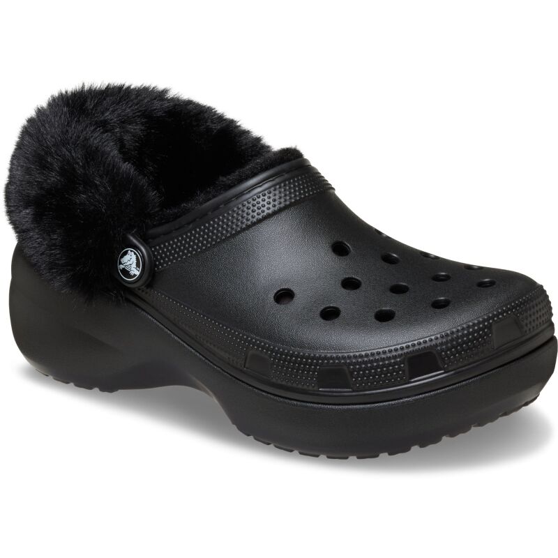 Crocs™ Classic Platform Fuzz Lined Clog Black