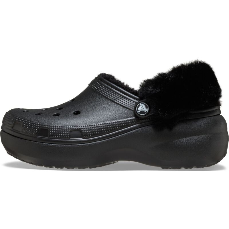 Crocs™ Classic Platform Fuzz Lined Clog Women's Black