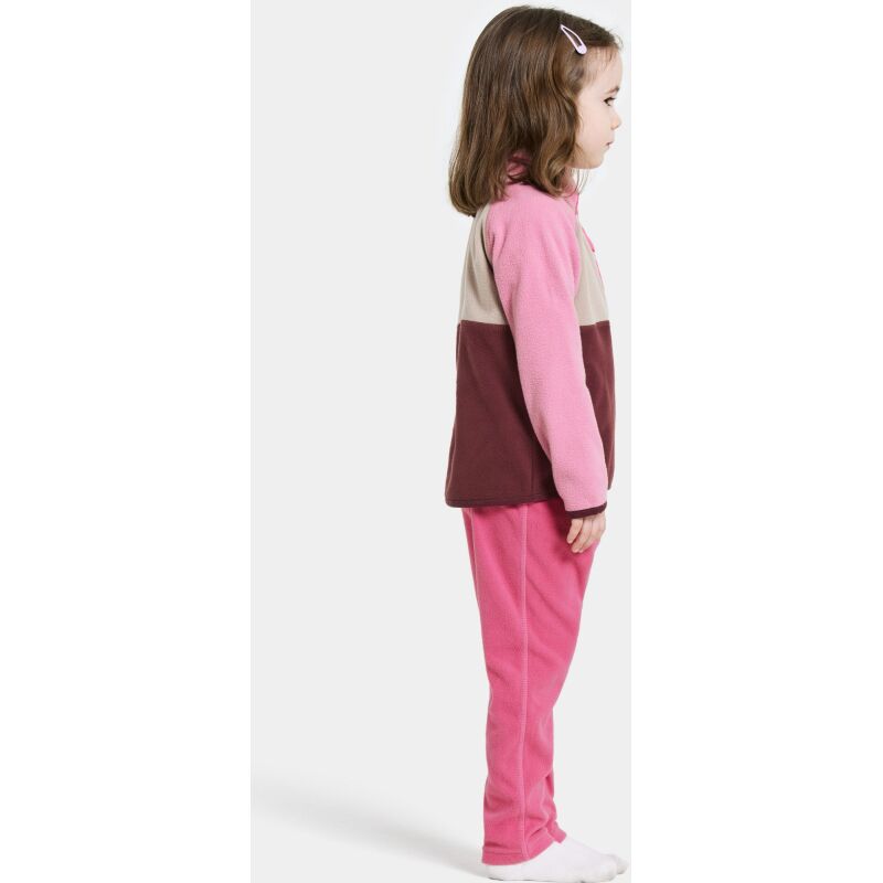 Didriksons Monte Kid's Half Button 4 Anemon Red