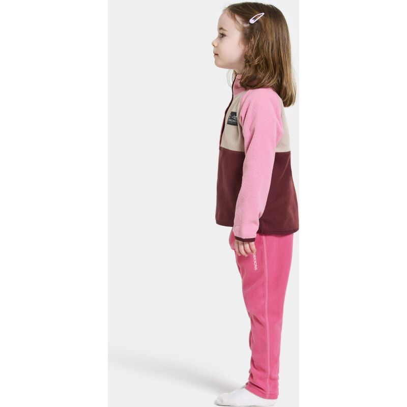 Didriksons Monte Kids' Half Button 4 Anemon Red