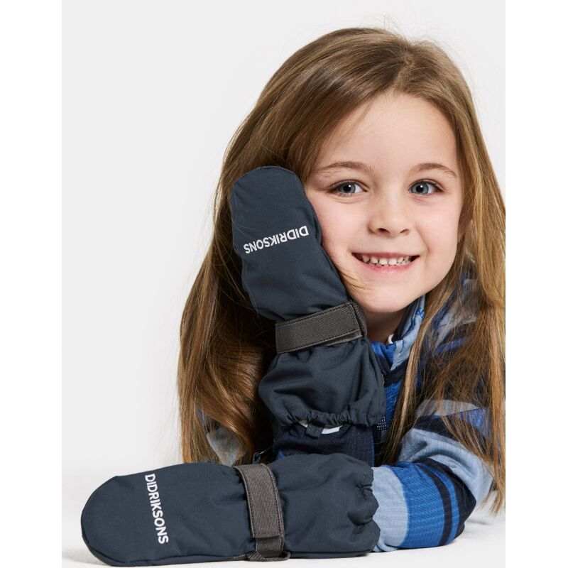 Didriksons Biggles Kid's Zip Mittens 8 Navy